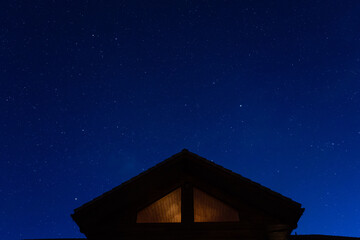 Stars at Night Above House 