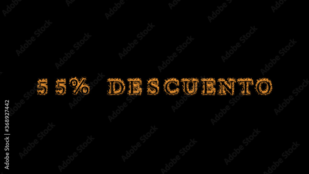 Fototapete 55% descuento fire text effect black background. animated text effect with high visual impact. lette