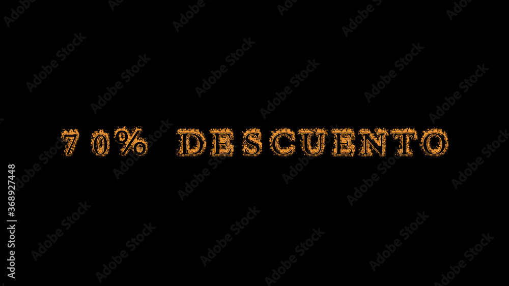 Fototapete 70% descuento fire text effect black background. animated text effect with high visual impact. lette