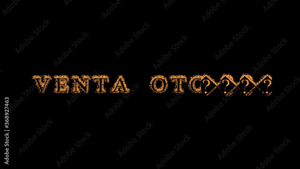Fototapete venta otoño fire text effect black background. animated text effect with high visual impact. letter 