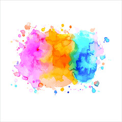 Vector splash of paint on white.