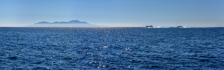 greece island in the mist