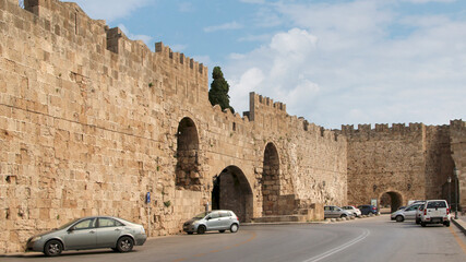 Arsenal Gate, the Old Town of Rhodes, UNESCO heritage site, Rhodes, Greece