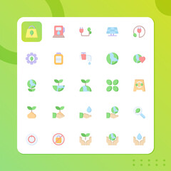 Environtment icon pack isolated on white background. for your web site design, logo, app, UI. Vector graphics illustration and editable stroke. EPS 10.