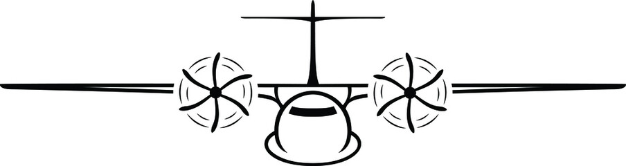 ATR Plane Flying Vector