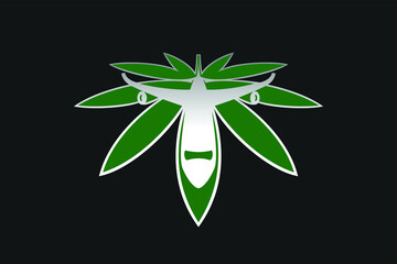 Marijuana leaf Air Plane Design