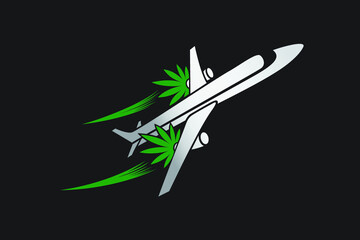 Marijuana Leaf Air Plane Design