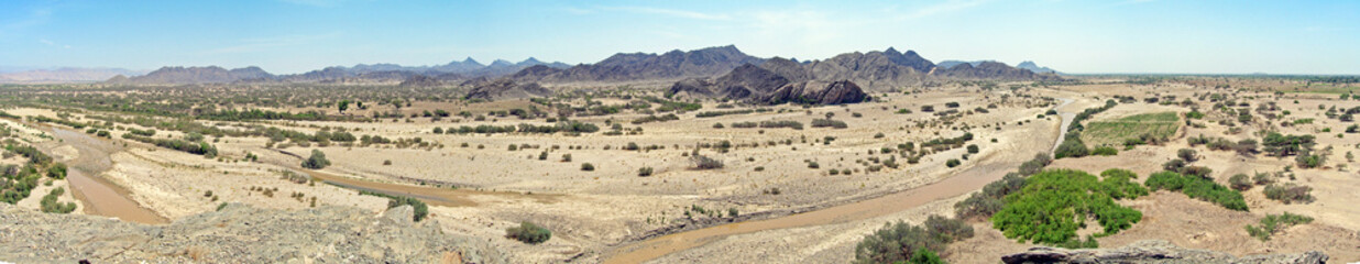 Fototapeta na wymiar Site of a proposed dam in the Wadi Hassan near Aden in Southern Yemen