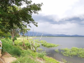 storm clouds over the estuary