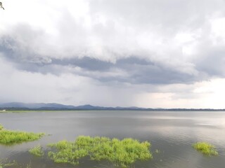 storm clouds over the estuary