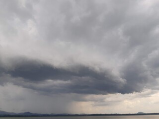 storm clouds over the estuary