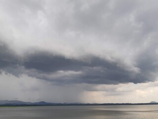 storm clouds over the estuary
