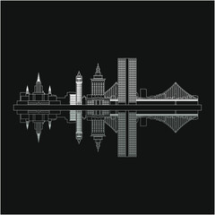 Obraz premium Oakland California city skyline in United States.