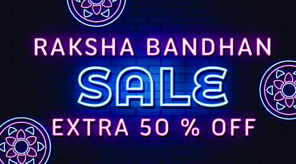 raksha bandhan sale neon sign