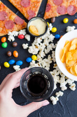 Fast food and unhealthy eating concept