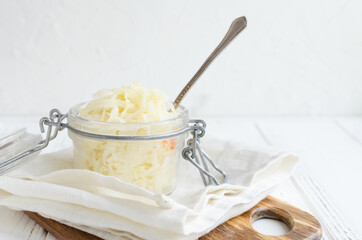 Homemade sauerkraut village fermented cabbage