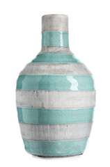 Beautiful vase on white background