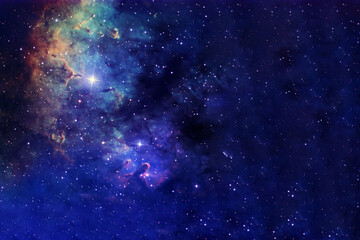 Blue galaxy with stars. Elements of this image were furnished by NASA.