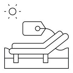 Beach chair icon, Summer sale related vector