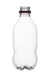 empty plastic bottle isolated on white background