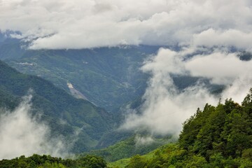 Mountain landscape-Mountain View Resort in the Hsinchu,Taiwan.