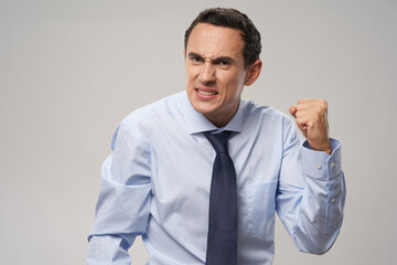 aggressive businessman problems at work successful leader 