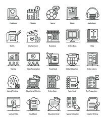 Education and Fine Arts in Modern line Style 