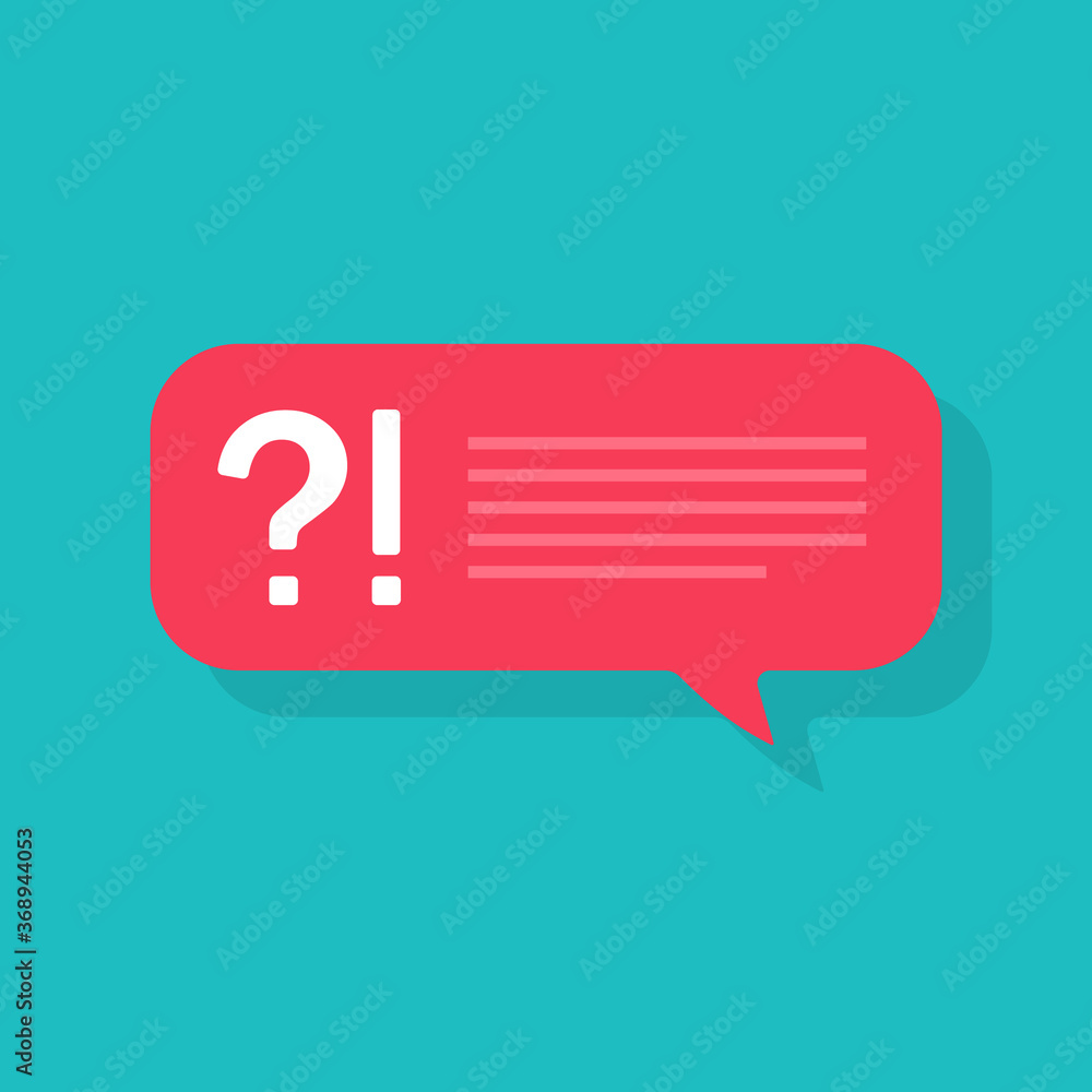 Aufkleber question icon. bubble for quiz or poll with ask, exclamation. speech box with symbol of faq. logo wi