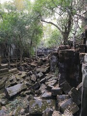 Impressive temple in the jungle, Siem Reap, Cambodia.