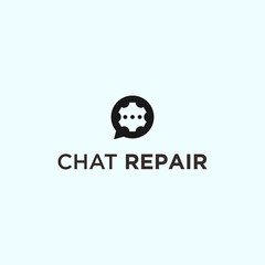 chat repair vector logo silhouette icon