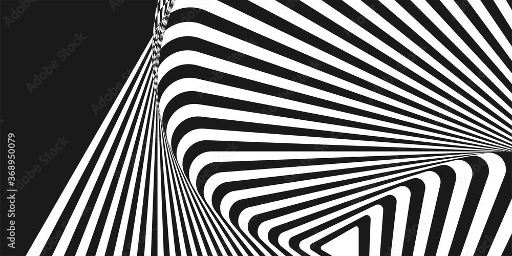 Poster abstract diagonal background of black and white repeat straight stripe line wavy design