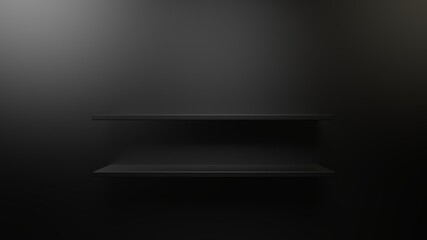 Shelf 3d render for background