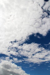 Blue sky and white clouds in Tibet, China