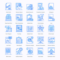Pack Of Graphs Flat Icons
