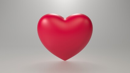 Heart 3d render for background