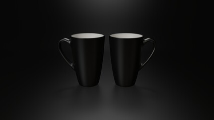 Mug/cup 3d render for background