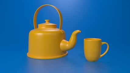 Mug/cup 3d render for background