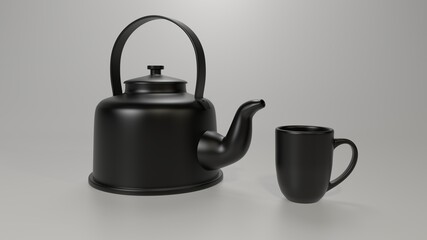 Mug/cup 3d render for background