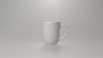 Mug/cup 3d render for background