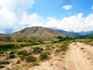 On the way to the top of the mountain, Kyrgyzstan