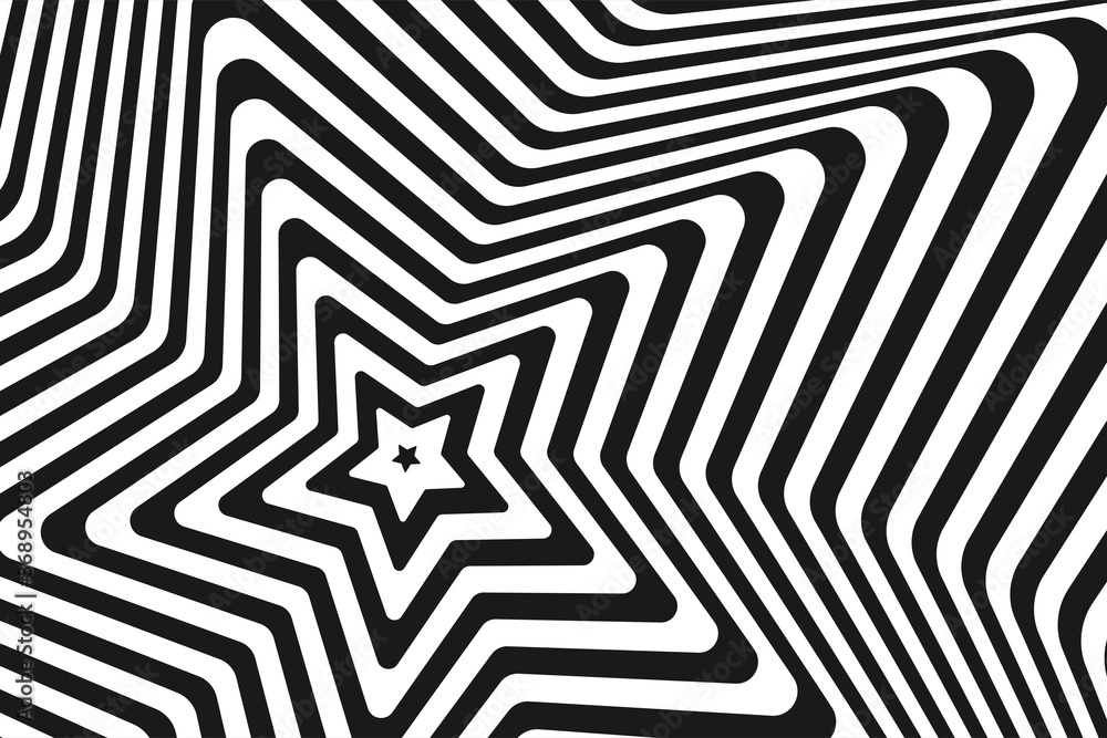 Poster abstract diagonal background of black and white repeat straight stripe line wavy design