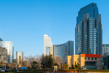 Fototapeta na wymiar Qingdao modern high rise building..