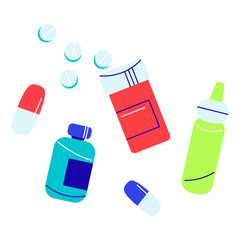 Drugs and hygiene products for ordering online in application or website