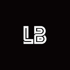 LB monogram logo with abstract line