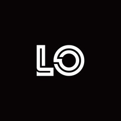 LO monogram logo with abstract line