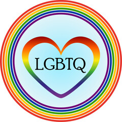 LGBTQ HEARTS IN THE CIRCLE LOGO