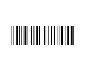Realistic barcode. Vector black icon.