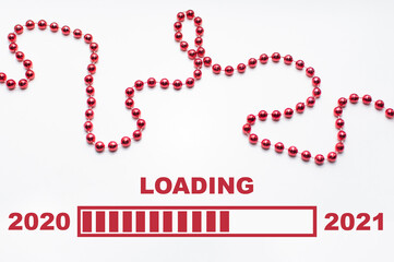 download panel for Christmas and new year. uploaded 2021. on a white background is a loading bar...