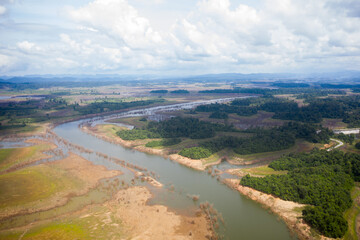 Fototapeta na wymiar Aerial view of the river