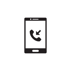 Incoming call icon,receive call icon, Technology icon vector